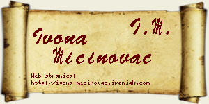 Ivona Mićinovac vizit kartica
